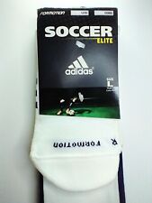 Adidas Formation Lg Soccer Socks Elite ClimaCool ClimaLite Cushion White Blue 