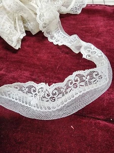 20 Yds VINTAGE Ivory Bridal Lace Lot #0014 - Picture 1 of 4