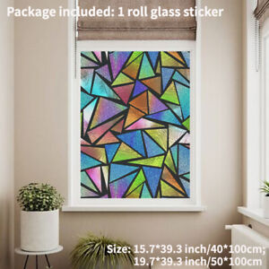 Static Cling Privacy Window Film PVC Vinyl Geometric Sticker Glass Stickers Home