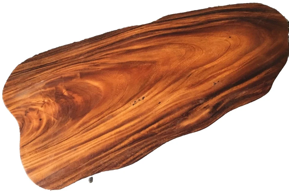 Custom Burl Hardwood Coffee Table - Image 1 of 3