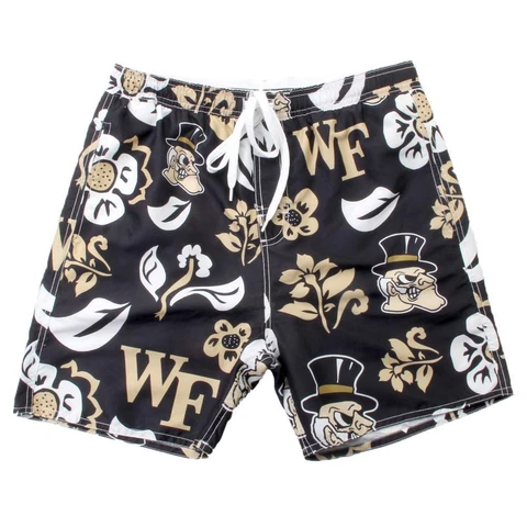 Men's Wake Forest University Swim Trunks Floral Swim Shorts Cover