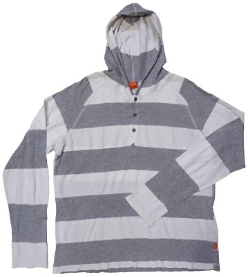 Hugo Boss Sudadera con Capucha Para Hombre Gris y Blanco Sudadera Pullover Talla XL Cuello en V Algodón Foto 1 de 4