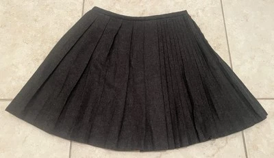 Falda para mujer ESPRIT plisada de lana pura tejida vintage años 90 gris oscuro Foto 1 de 4