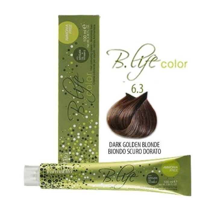 FARMAVITA 6.3 DARK GOLDEN BLONDE B-life Color ohne Ammoniak 100ml