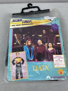 Rare Vintage Star Trek Data Costume By Rubies Sz Small 8-10 - Picture 1 of 5