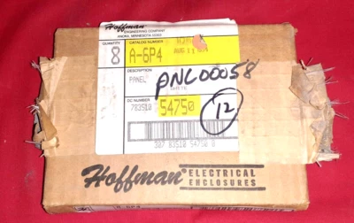 HOFFMAN MILD STEEL PANEL CATALOG NUMBER: A-6P4 POWDER COATED (BOX OF 12) - Image 1 of 4