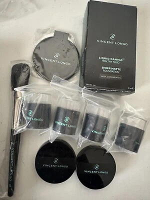 Vincent Longo Makeup Lot , Foundation , Eye Shadow , Concealer , Sharpener, Brus - Image 1 of 4