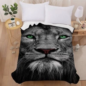 Lion Animal Blanket Throw Rug 150x200cm Size Warm Sofa Bedding Cover Decora NEW - Picture 1 of 5