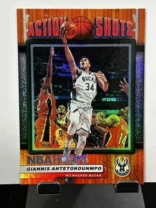 2018-19 Panini Hoops Giannis Antetokounmpo AS-8 Action Shots Milwaukee Bucks - Imagen 1 de 2