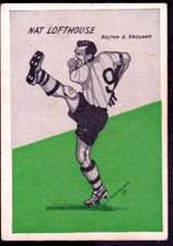 1958 Master Vending Machine Co. Cardmaster Football Tips No.14 Nat Lofthouse