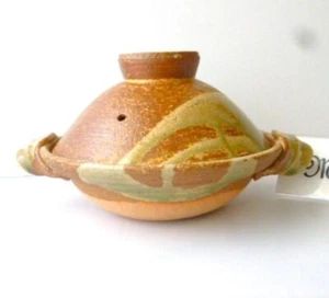 DORAKU Kiln Steam Clay Pot Japanese DONABE Handcraft BUNPUKU 6-go, 8.3"D - Picture 1 of 9