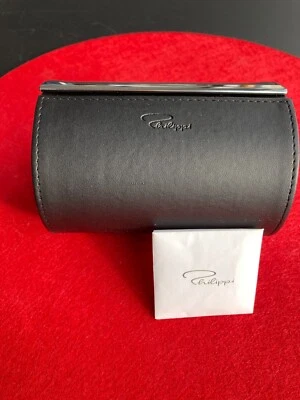 Philippi Design  Krawattenbox " Giorgio "  Leder schwarz Edelstahl poliert  #100 - Bild 1 von 4