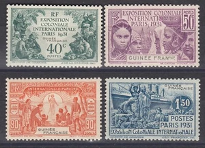 GUINEE : SERIE EXPOSITION 1931 N° 115/118 NEUVE * GOMME AVEC CHARNIERE - Picture 1 of 2