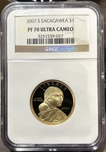 2007-S $1 Sacagawea Proof Dollar ~ NGC PF70 Ultra Cameo - Picture 1 of 3