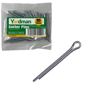 YARDMAN Cotter Pins – 85-pcs Split Pins – Diameter 2.5mm x L: 40mm  - Picture 1 of 4