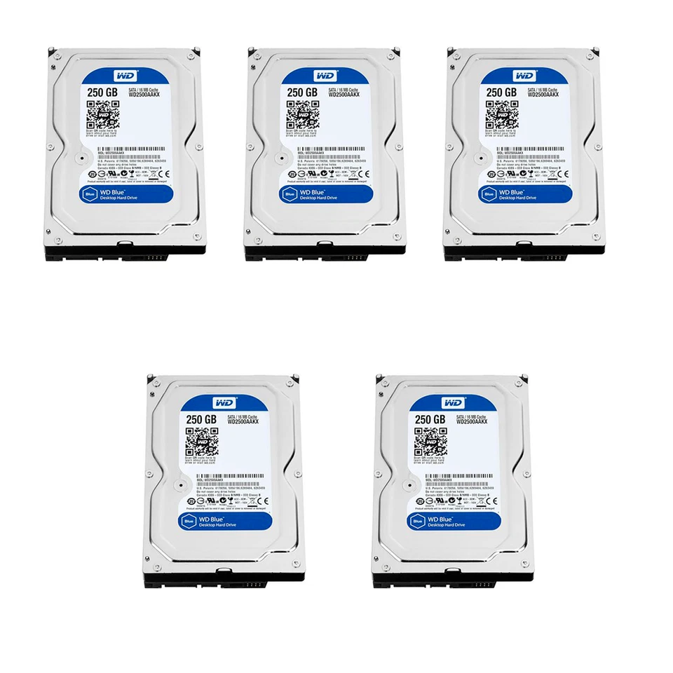 WD HDD WD2500AAKX 3.5 SATA 250GB ___ 5 pz (CINQUE PEZZI)___ - Immagine 1 di 1