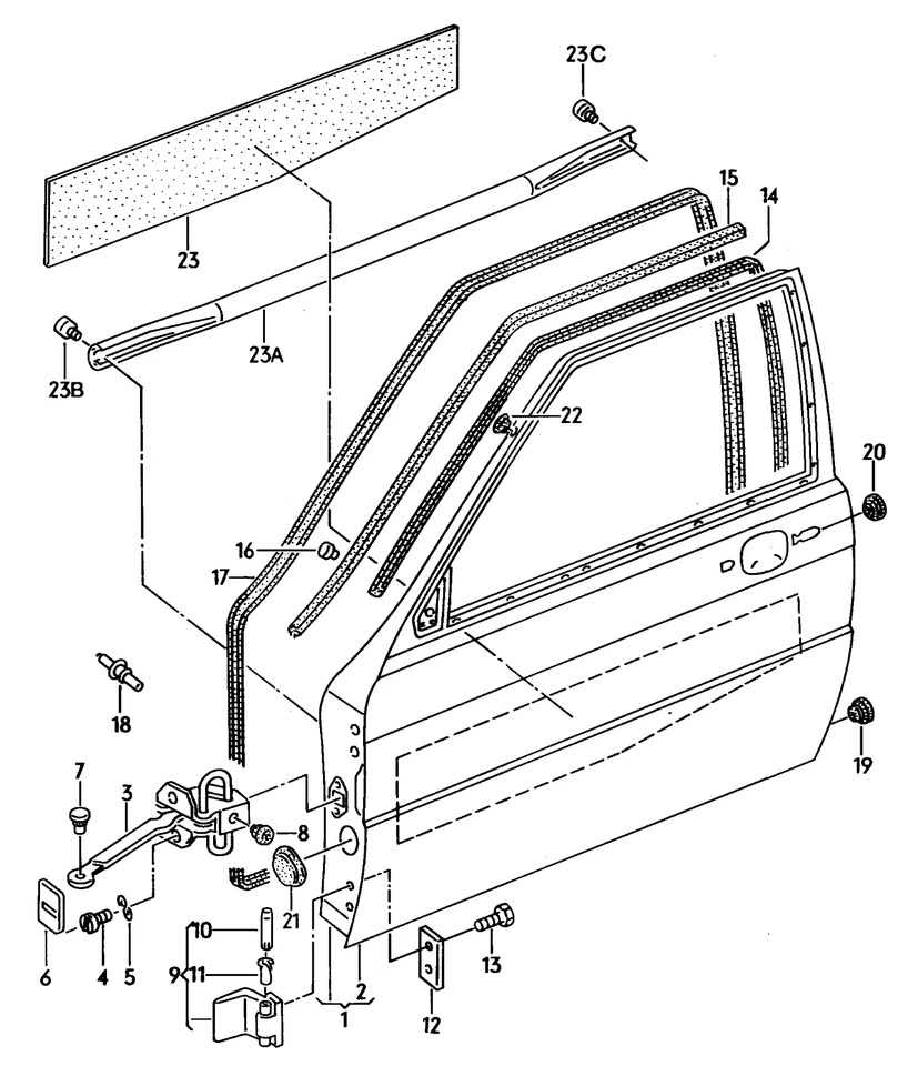 Bisagra de Puerta Para AUDI 80 90 100 Bloque Parada Primavera Puerta Origina - Imagen 1 de 1