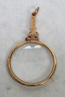WONDERFUL VICTORIAN 10K GOLD CHATELAINE 2.5" MAGNIFYING GLASS