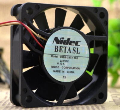 PTQ 1PCS NEW Nidec D06R-24TH 16B 6CM 6015 24V 0.10A cooling fan - Image 1 of 3