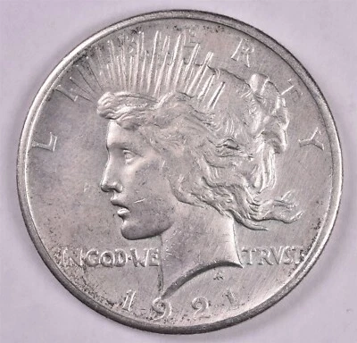 1921 Peace Silver Dollar - UNC Details  - Image 1 of 2