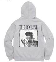 Supreme New York FW17 Decline Hooded Sweatshirt Grey Large preoredered