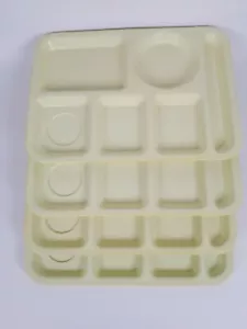 4 Vintage SiLite Serving Trays Cream (6 Sections) 10x14" 614- Used - USA - Picture 1 of 5