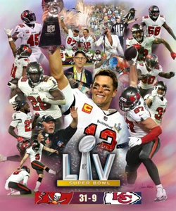 Póster impreso decoración pared arte Wishum Gregory Super Bowl LV Tampa Bay, 20" x 16" - Imagen 1 de 1