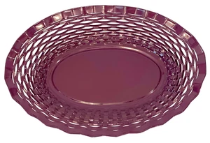 Cesta para servir ovalada de acero inoxidable Roger Orfevre para comida o pan, 9,8x7,1 pulgadas - Imagen 1 de 3