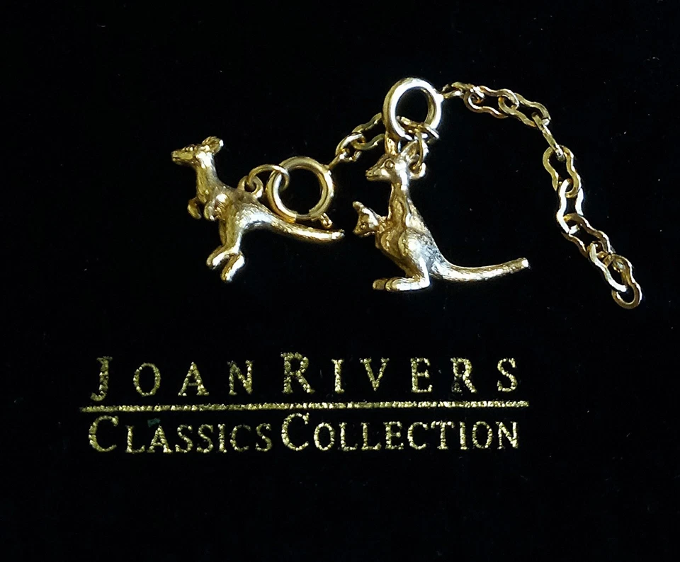 Vintage Joan Rivers Noah's Ark Charms KANGAROO KANGAROOS - Image 1 of 1