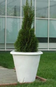 Blumenvase (S558) Pflanzkorb Pflanzschale Blumenkübel Dekoration Steinguss 57 cm - Bild 1 von 1