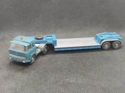 Wiking H0 Magirus Deutz 235 D Tieflader - Azurblau 1972 - Bild 1 von 4