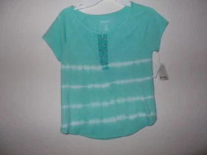 MUDD - GIRLS - T-SHIRT - TURQUOISE TIE DYE - SIZE 7-8     (AC-27-244x6) - Picture 1 of 3