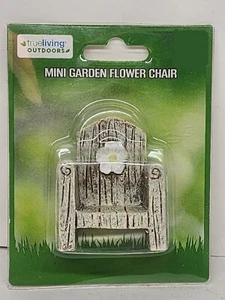 True Living Fairy Garden Mini Flower Chair - NEW - Picture 1 of 2