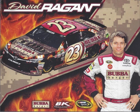 2016 DAVID RAGAN "BUBBA BURGER BK RACING TOYOTA" #23 NASCAR SPRINT CUP POSTCARD Cover