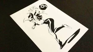 #M10 Harley Quinn Joker Batman aerografo stencil film fumetti gioco d'azzardo - Foto 1 di 3