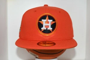 HOUSTON ASTROS 45th ANNIVERSARY FLASH ORANGE NEW ERA FITTED HAT - Sz 7 1/8 - Picture 1 of 7