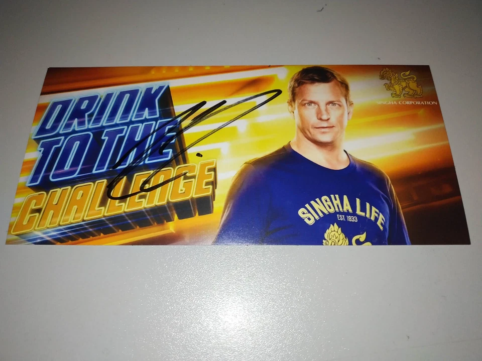 Kimi Raikkonen signed 2019 Alfa Sauber Ferrari F1 official Singha sponsor card - Image 1 of 1