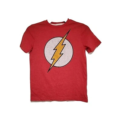 Nueva Camiseta The Flash Distressed Logo Old Navy Niños Mediana Superhéroe DC Comics Foto 1 de 4