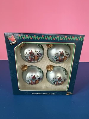 Vintage Disney Donald Duck & Mickey Christmas  Glass Ornaments - Image 1 of 4