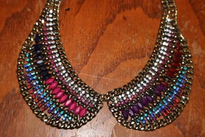 Retired Beautiful Dannijo Sinatra Collar necklace with Swaroski crystal Unmarked - Picture 1 of 6
