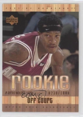 2001-02 Upper Deck Hardcourt Off Court /1000 Gerald Wallace #100 Rookie RC - Image 1 of 2