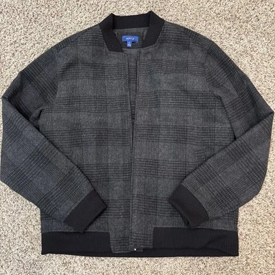 Apt. 9 Men's Stylish Short Sport Coat Black And Gray Wool Poly Blnd SZ Medium M - Image 1 of 4