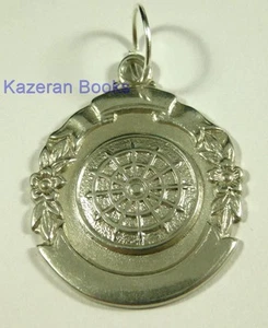 Vintage Sterling Silber Darts Taschenuhr Anhänger Medaille 1951 Fattorini Ltd - Bild 1 von 11