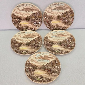 5er Set Vintage Johnson Bros Olde English Countryside 6 1/4" Brotteller - Bild 1 von 10