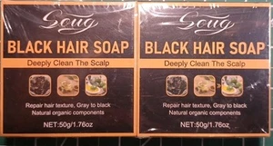 2 Pack SOUG Gray Hair Reverse Bar Mane Gray Reverse Bar Hair Darken Bar Soap - Picture 1 of 11