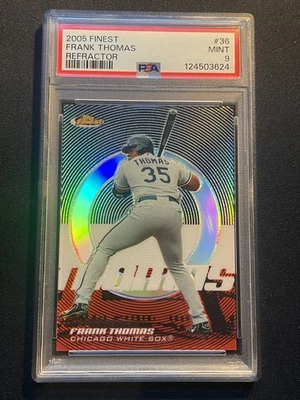 2005 Topps Finest Refractor - Frank Thomas 36 Chicago White Sox  /399 PSA 9 Mint - Image 1 of 4