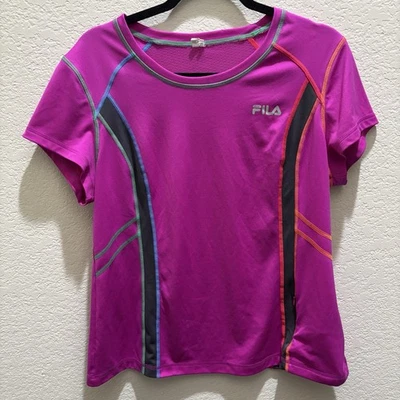 Top de running Fila Sport fucsia para mujer XL bolsillo con cremallera Foto 1 de 4