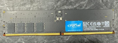 Crucial Technology 32GB PC5-44800 DDR5 SDRAM DIMM CT32G56C46U5 💚❤️ NEW!!!!! - Image 1 of 2