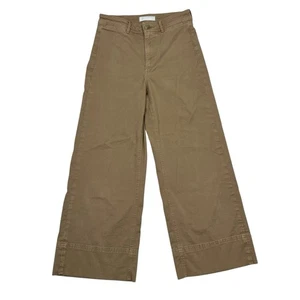 Everlane Pants Womens Size 0 Oak Brown Wide Leg High Rise Trouser Casual - Picture 1 of 7