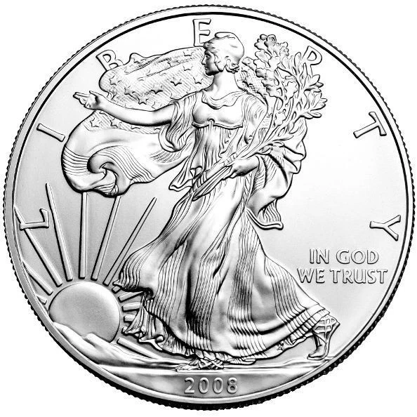 Moneda American Silver Eagle 2008 de 1 oz Foto 1 de 1